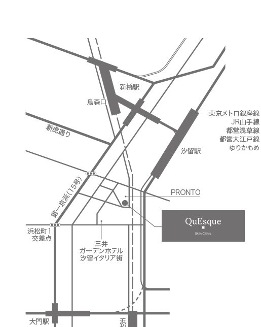 クエスク スキンクリニック地図